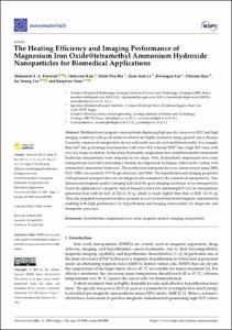 The Heating Efficiency and Imaging Performance of Magnesium Iron Oxide@tetramethyl Ammonium Hydroxide Nanoparticles for Biomedical Applications