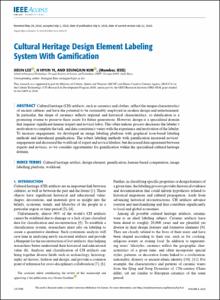 Cultural Heritage Design Element Labeling System With Gamification