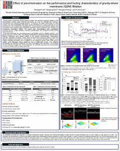 Effect of pre-chlorination on the performance and fouling characteristics of gravity-driven membrane(GDM) filtration
