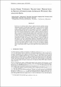 Long-Term Typhoon Trajectory Prediction: A Physics-Conditioned Approach Without Reanalysis Data