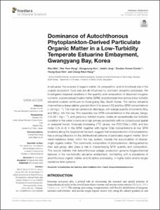 Dominance of Autochthonous Phytoplankton-Derived Particulate Organic Matter in a Low-Turbidity Temperate Estuarine Embayment, Gwangyang Bay, Korea
