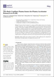 One-Body Capillary Plasma Source for Plasma Accelerator Research at e-LABs