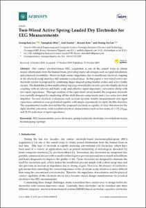 Two-wired active spring-loaded dry electrodes for EEG measurements