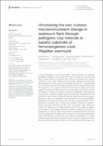 Uncovering the oxic-suboxic microenvironment change in seamount flank through authigenic clay minerals in basaltic substrate of ferromanganese crust, Magellan seamount