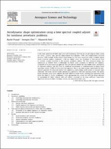 Aerodynamic shape optimization using a time spectral coupled adjoint for nonlinear aeroelastic problems