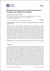 Residual Echo Suppression Considering Harmonic Distortion and Temporal Correlation