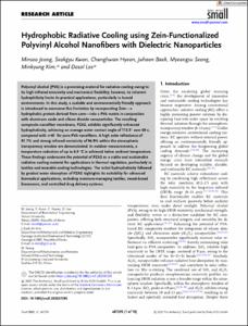 Hydrophobic Radiative Cooling using Zein-Functionalized Polyvinyl Alcohol Nanofibers with Dielectric Nanoparticles