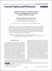 Single-shot Transport-of-intensity Equation Using a Lateral-displacement-beam-splitter Module for Biological Samples