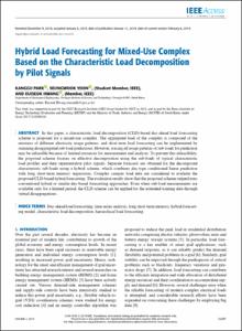 Hybrid Load Forecasting for Mixed-Use Complex Based on the Characteristic Load Decomposition by Pilot Signals