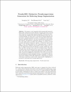Pseudo-RIS: Distinctive Pseudo-Supervision Generation for Referring Image Segmentation