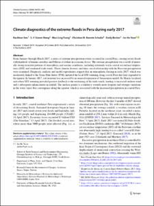 Climate diagnostics of the extreme floods in Peru during early 2017