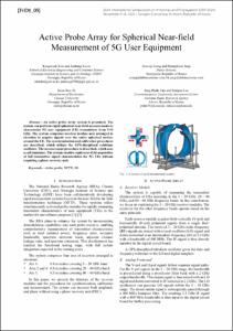 Active Probe Array for Spherical Near-field Measurement of 5G User Equipment