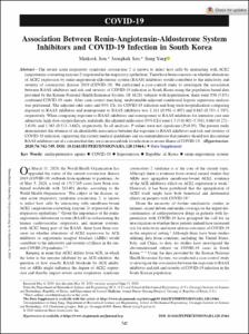 Association Between Renin-Angiotensin-Aldosterone System Inhibitors and COVID-19 Infection in South Korea