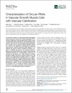 Characterization of Circular RNAs in Vascular Smooth Muscle Cells with Vascular Calcification