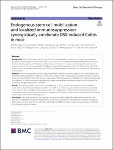 Endogenous stem cell mobilization and localized immunosuppression synergistically ameliorate DSS-induced Colitis in mice