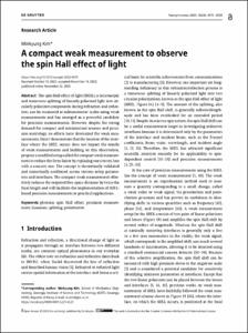 A compact weak measurement to observe the spin Hall effect of light