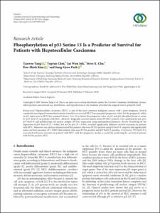 Phosphorylation of p53 Serine 15 Is a Predictor of Survival for Patients with Hepatocellular Carcinoma