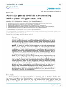 Macroscale pseudo-spheroids fabricated using methacrylated collagen-coated cells