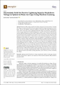 Electrostatic Field for Positive Lightning Impulse Breakdown Voltage in Sphere-to-Plane Air Gaps Using Machine Learning