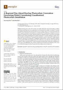 A Regional Day-Ahead Rooftop Photovoltaic Generation Forecasting Model Considering Unauthorized Photovoltaic Installation