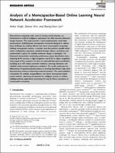 Analysis of a Memcapacitor-Based Online Learning Neural Network Accelerator Framework