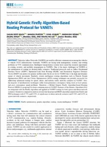 Hybrid Genetic Firefly Algorithm-Based Routing Protocol for VANETs