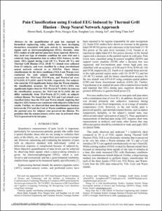 Feasibility Study for Pain Classification using EEG induced by Thermal Grill Illusion – Deep Neural Network Approach