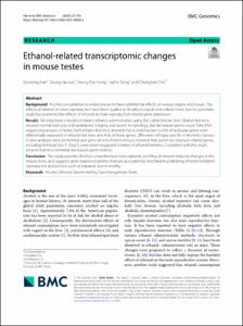 Ethanol-related transcriptomic changes in mouse testes