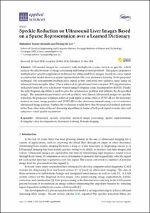 Speckle Reduction on Ultrasound Liver Images Based on a Sparse Representation over a Learned Dictionary