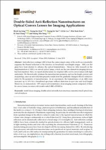 Double-sided anti-reflection nanostructures on optical convex lenses for imaging applications