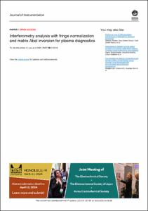 Interferometry analysis with fringe normalization and matrix Abel inversion for plasma diagnostics