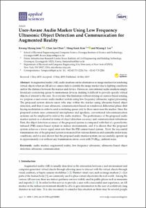 User-aware audio marker using low frequency ultrasonic object detection and communication for augmented reality