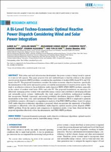 A Bi-Level Techno-Economic Optimal Reactive Power Dispatch Considering Wind and Solar Power Integration