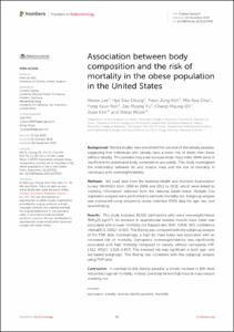 Association between body composition and the risk of mortality in the obese population in the United States