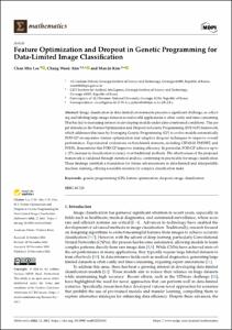Feature Optimization and Dropout in Genetic Programming for Data-Limited Image Classification