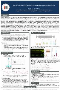Inertial microfluidics-based submicron-particle concentration device