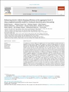 Enhancing electric vehicle charging efficiency at the aggregator level: A deep-weighted ensemble model for wholesale electricity price forecasting