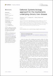 Editorial: Systems biology approach for the mechanisms underlying chronic liver disease