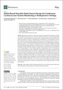 Tablet-Based Wearable Patch Sensor Design for Continuous Cardiovascular System Monitoring in Postoperative Settings