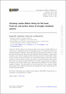 Ginzberg-Landau-Wilson theory for flat band, Fermi-arc and surface states of strongly correlated systems