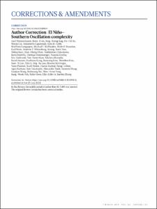 Author Correction: El Niño–Southern Oscillation complexity (Nature, (2018), 559, 7715, (535-545), 10.1038/s41586-018-0252-6)