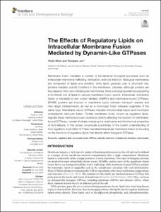 The Effects of Regulatory Lipids on Intracellular Membrane Fusion Mediated by Dynamin-Like GTPases