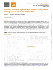 Improved semantic segmentation network using normal vector guidance for LiDAR point clouds