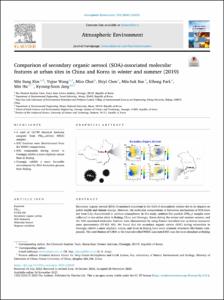 Comparison of secondary organic aerosol (SOA)-associated molecular features at urban sites in China and Korea in winter and summer (2019)