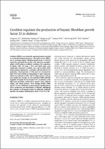 Cereblon regulates the production of hepatic fibroblast growth factor 23 in diabetes