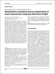 Nanophotonic-assisted precision enhancement of weak measurement using spin Hall effect of light