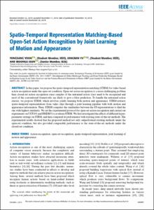 Spatio-Temporal Representation Matching-Based Open-Set Action Recognition by Joint Learning of Motion and Appearance