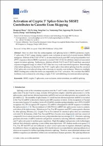 Activation of Cryptic 3 ' Splice-Sites by SRSF2 Contributes to Cassette Exon Skipping