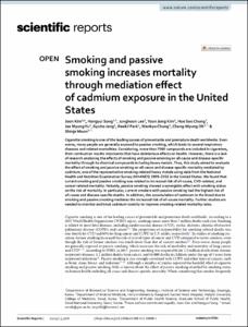 Smoking and passive smoking increases mortality through mediation effect of cadmium exposure in the United States