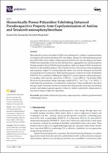 Hierarchically Porous Polyaniline Exhibiting Enhanced Pseudocapacitive Property from Copolymerization of Aniline and Tetrakis(4-aminophenyl)methane